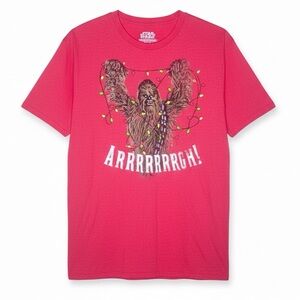 STAR WARS Men’s Christmas Chewbacca Graphic Holiday Tee
